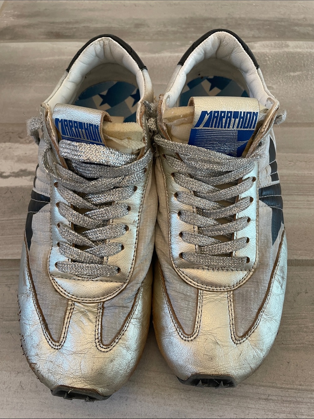 Golden Goose Marathon Silver Black Women’s 38 *FLAWS* - Picture 7 of 16